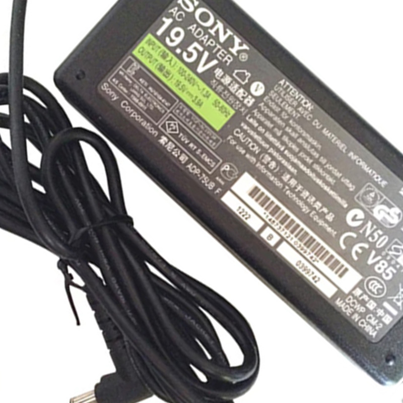 Original Sony Vaio 19.5V 3.9A 76W Laptop AC Adapter Charger VGP-AC19V37, 6.5*4.4mm